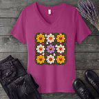 Spooky Floral V-Neck T-Shirt