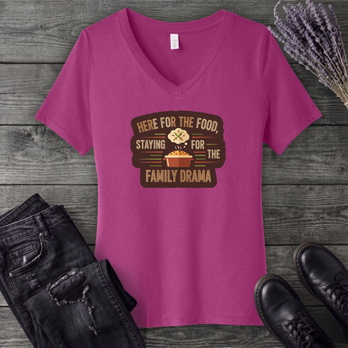 Family Drama V-Neck T-Shirt