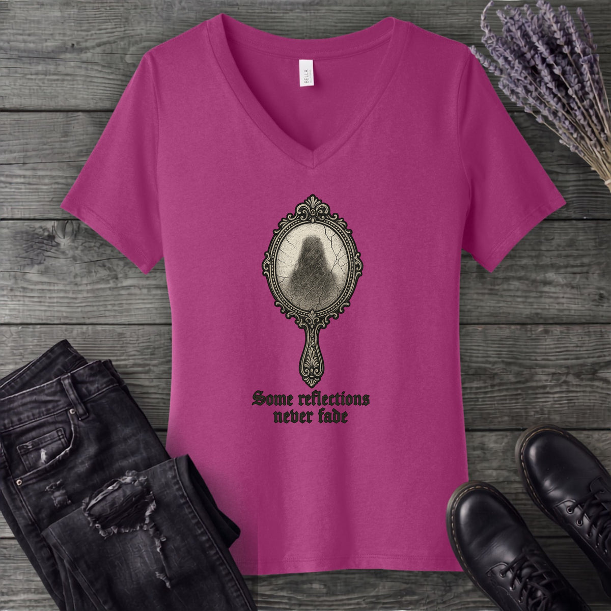 Some Reflections Never Fade V-Neck T-Shirt