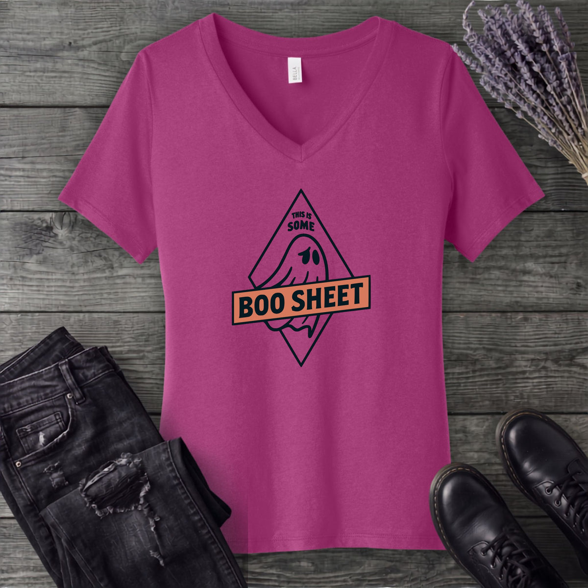 This Is Some Boo Sheet V-Neck T-Shirt