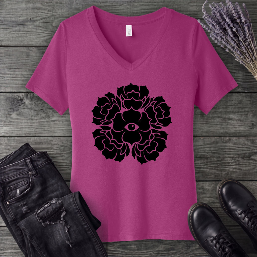 Third Eye Bloom V-Neck T-Shirt