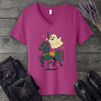 Ghost Carousel Horse V-Neck T-Shirt