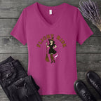 Witch Flight Risk V-Neck T-Shirt