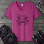 Devoured By Literature V-Neck T-Shirt