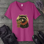 Raccoon Tiki V-Neck T-Shirt