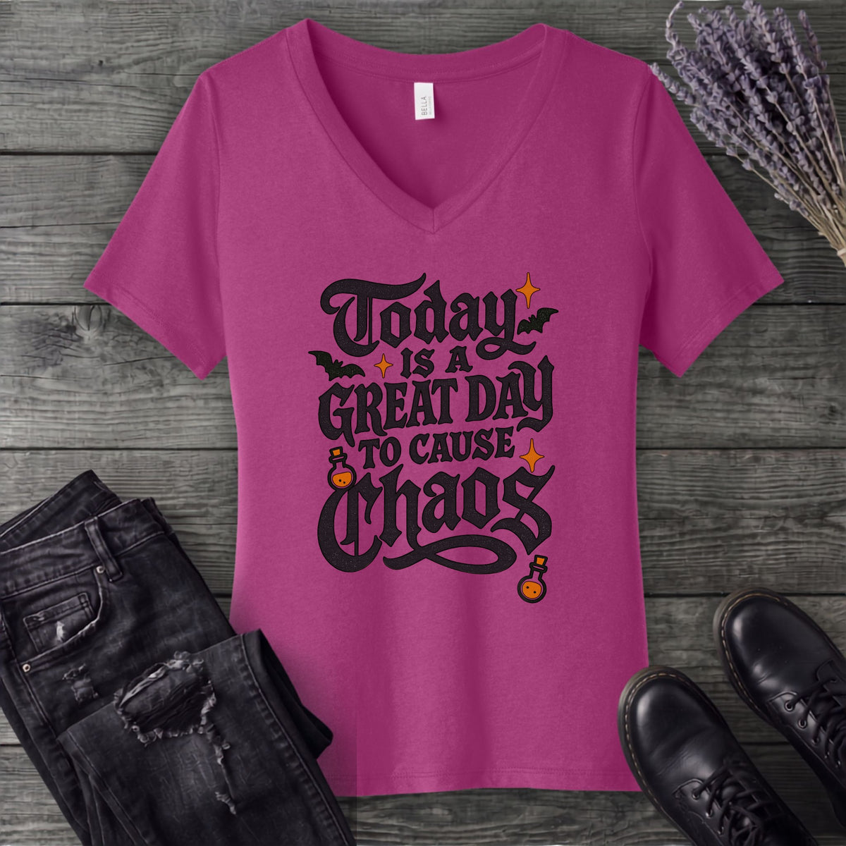Today Is A Great Day To Cause Chaos V-Neck T-Shirt