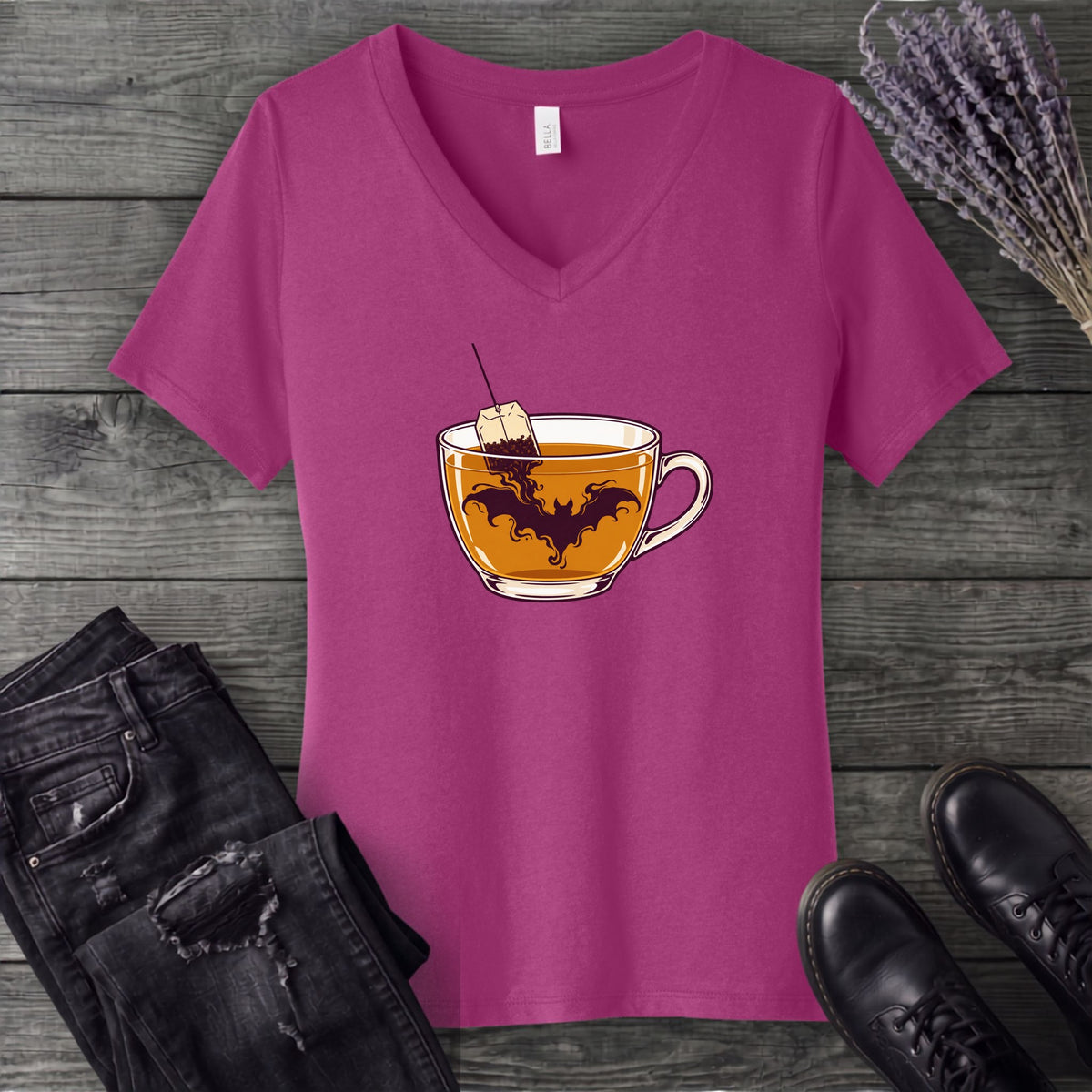 Bat-Tea V-Neck T-Shirt