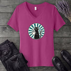 Black Cat Coffee V-Neck T-Shirt