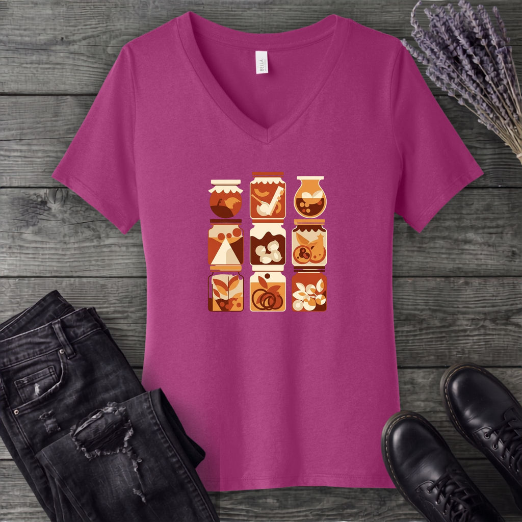 Jar Grid V-Neck T-Shirt