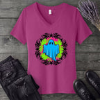 Grunge Star Ghost V-Neck T-Shirt