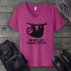 Im Not Lazy Im Energy Efficient V-Neck T-Shirt