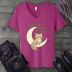 Raccoon Moon Rising V-Neck T-Shirt