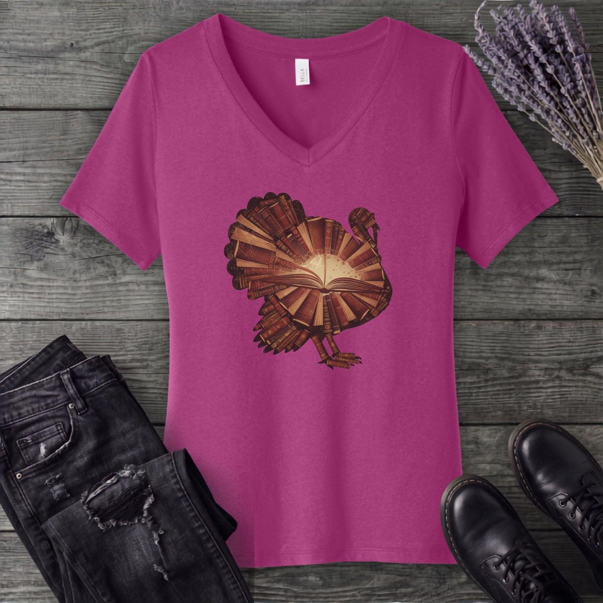 Turkey Books V-Neck T-Shirt
