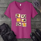 Honey Ghost Stamps V-Neck T-Shirt