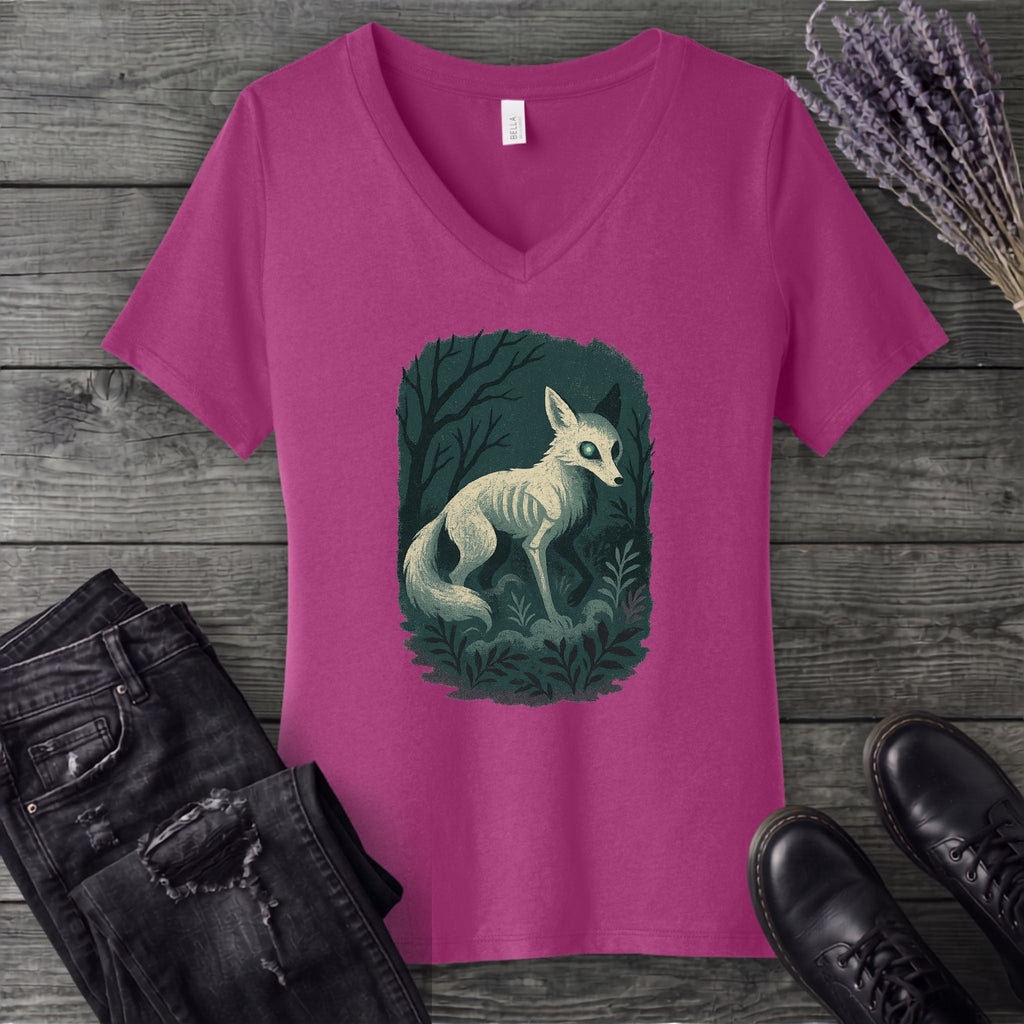 Woodland Spirits Fox V-Neck T-Shirt