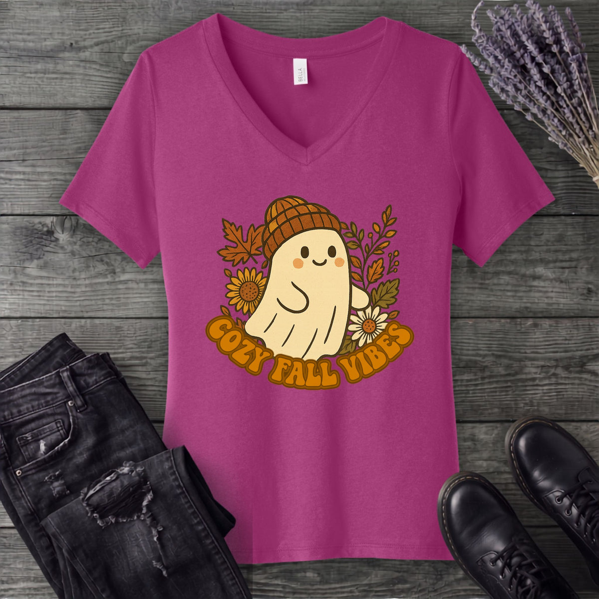 Cozy Fall Vibes V-Neck T-Shirt