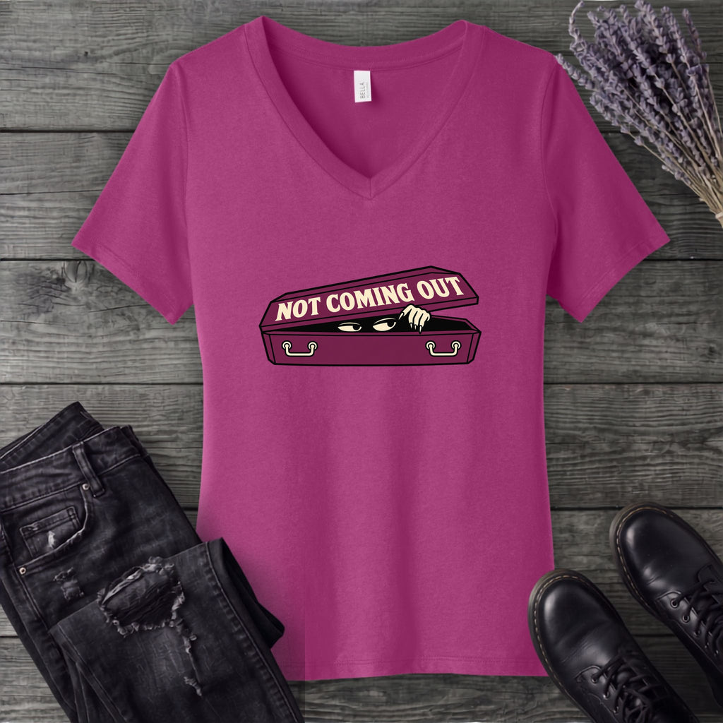 Not Coming Out V-Neck T-Shirt