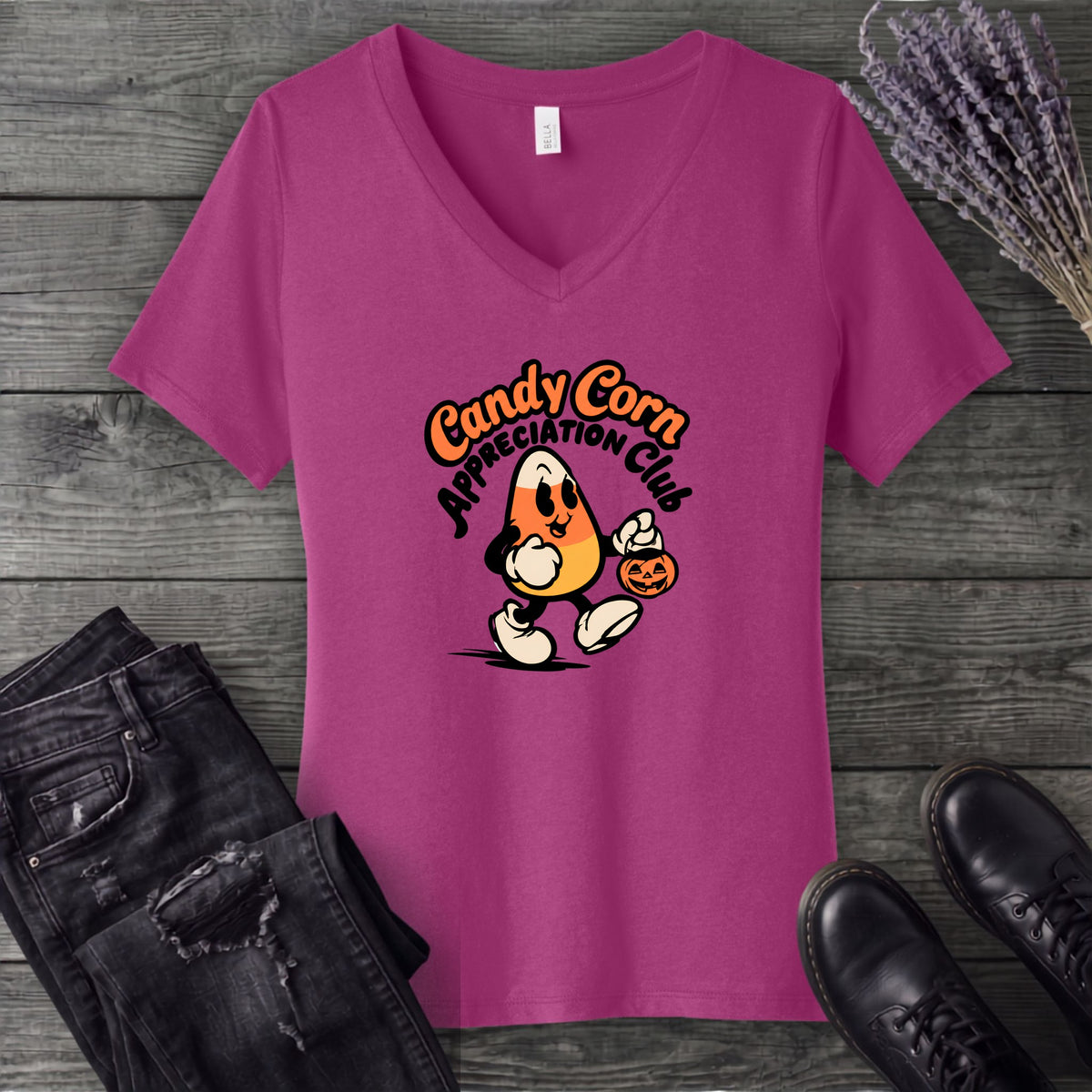 Candy Corn Appreciation Club V-Neck T-Shirt