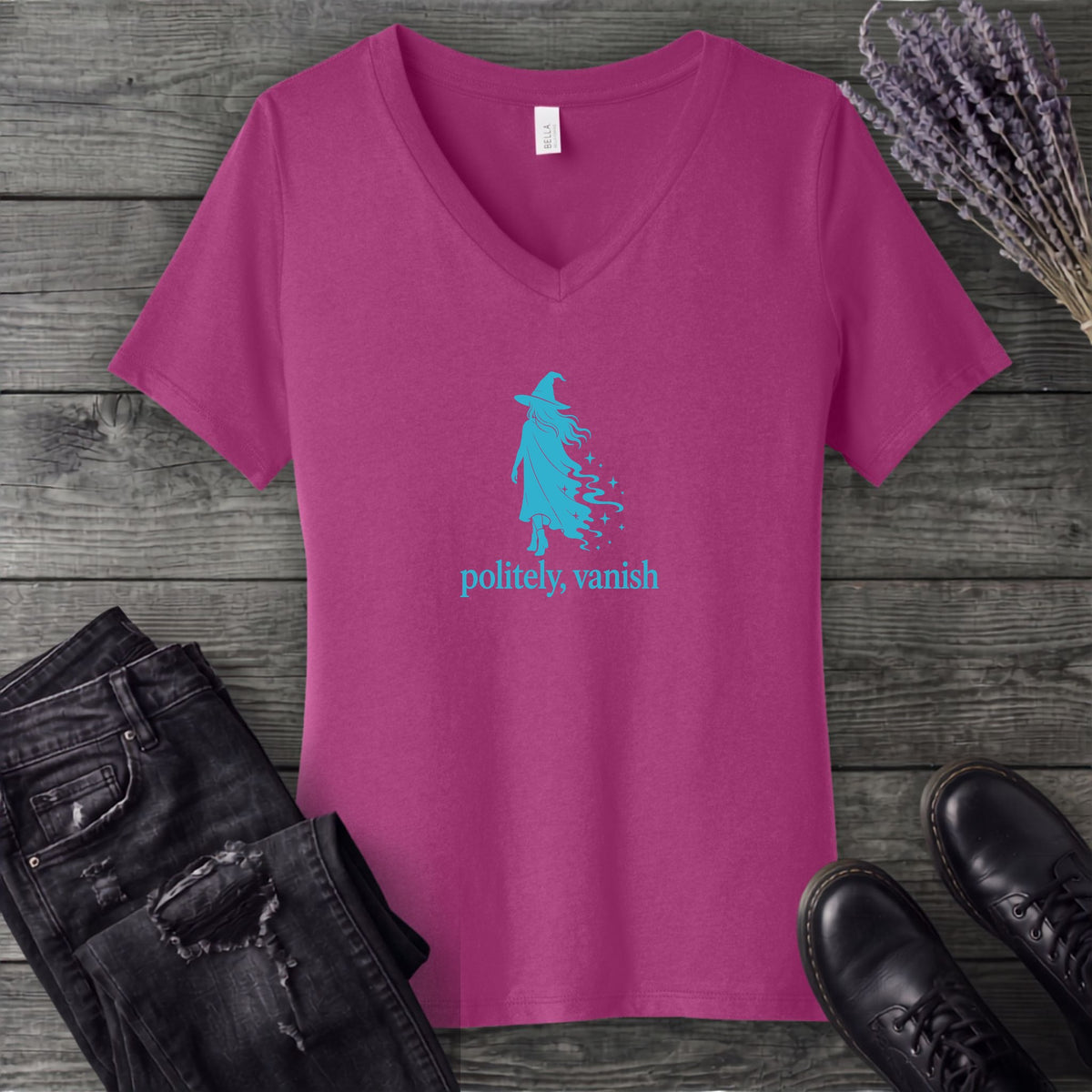 Politely Vanish V-Neck T-Shirt