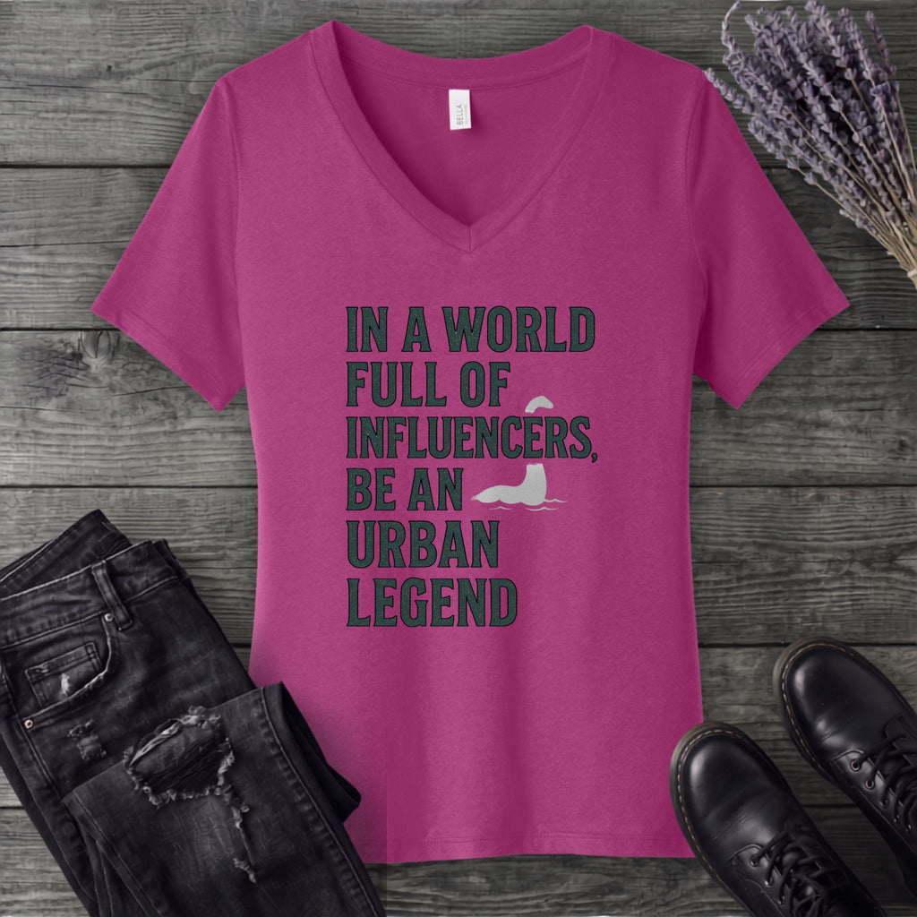 World Full Of Influencers Nessie V-Neck T-Shirt