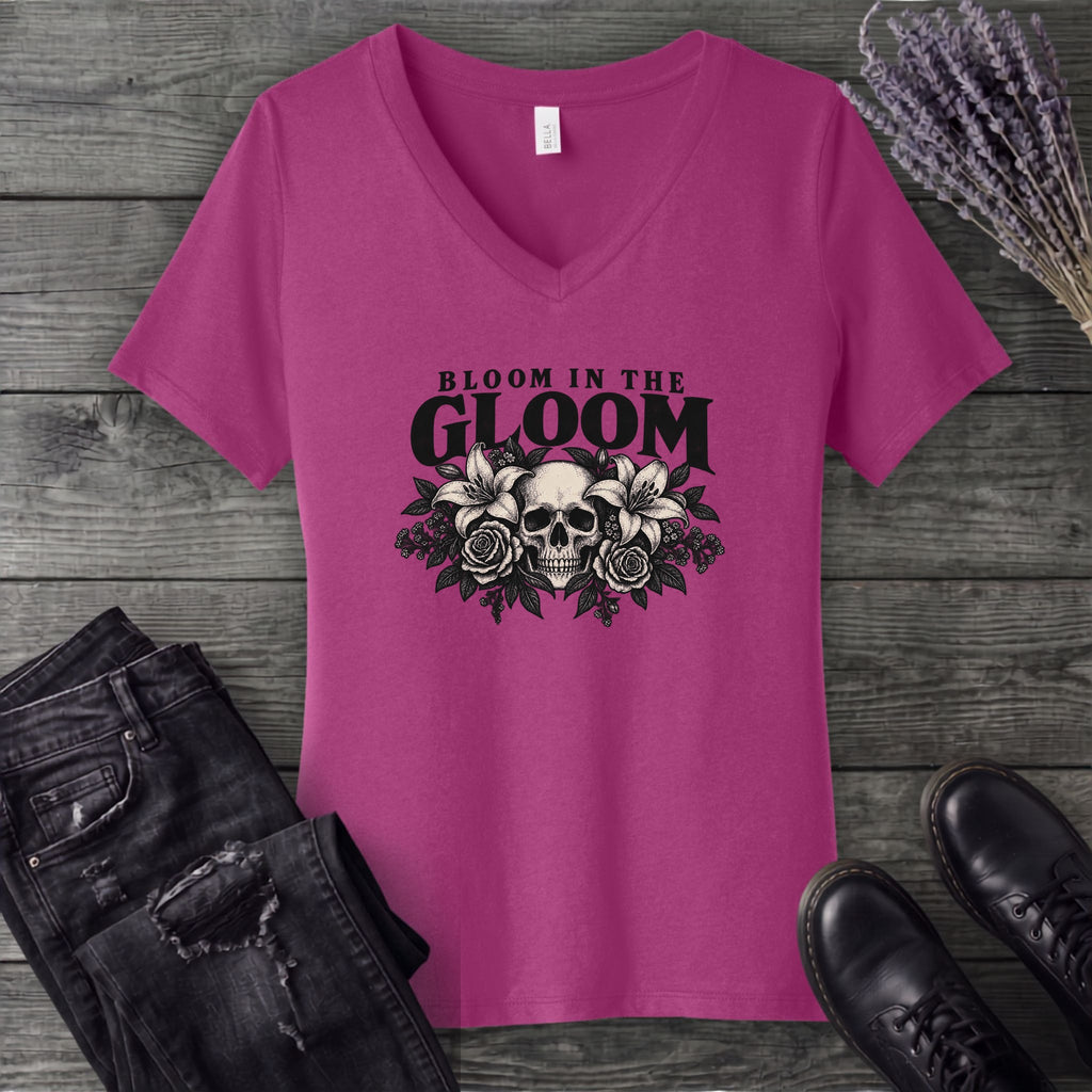 Bloom In The Gloom V-Neck T-Shirt