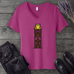 Tiki Tower Frog V-Neck T-Shirt