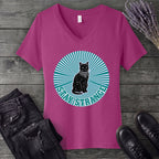 stay strange celestial cat V-Neck T-Shirt
