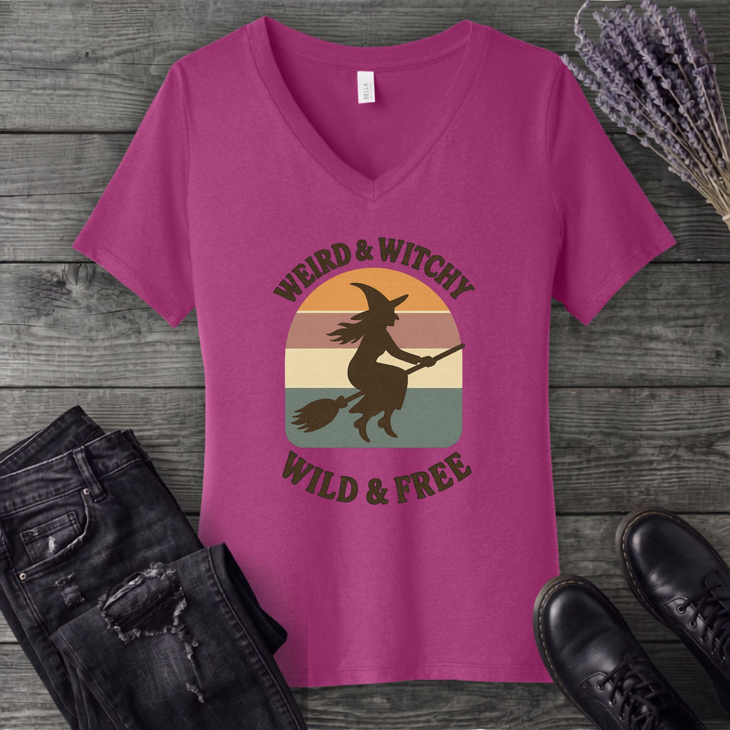 Weird Witchy Wild Free V-Neck T-Shirt