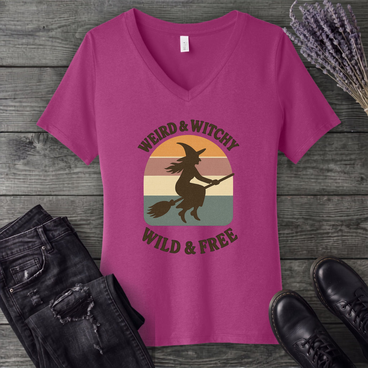 Weird Witchy Wild Free V-Neck T-Shirt