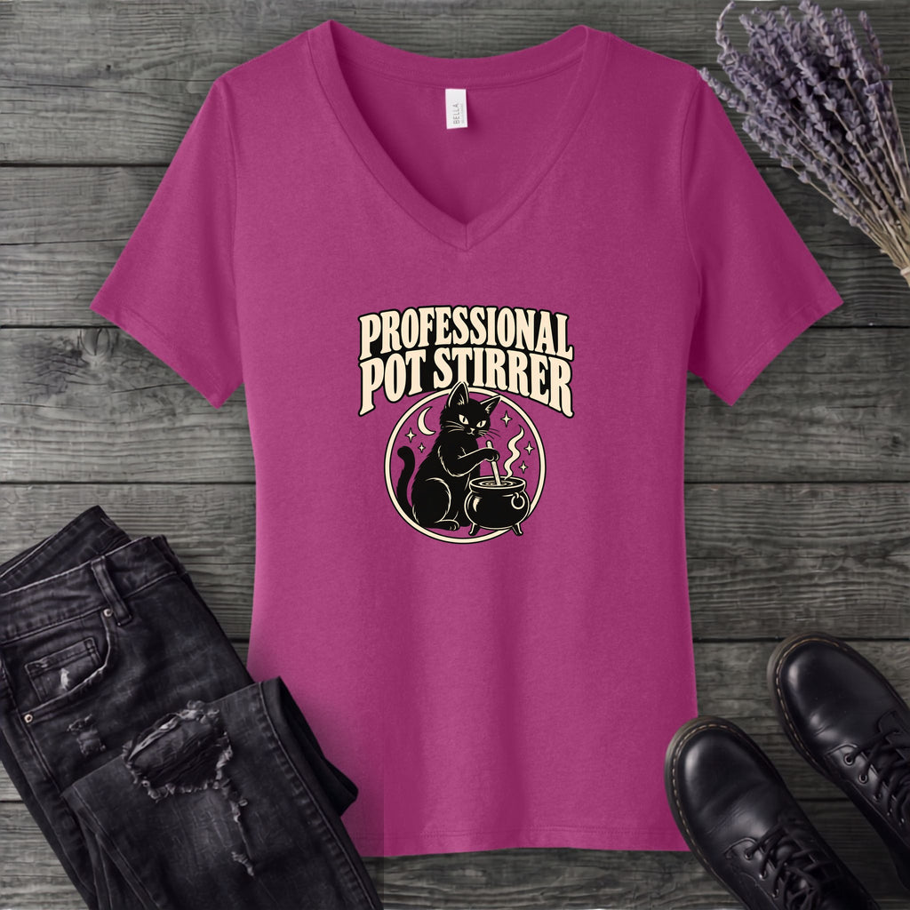 Professional Pot Stirrer V-Neck T-Shirt