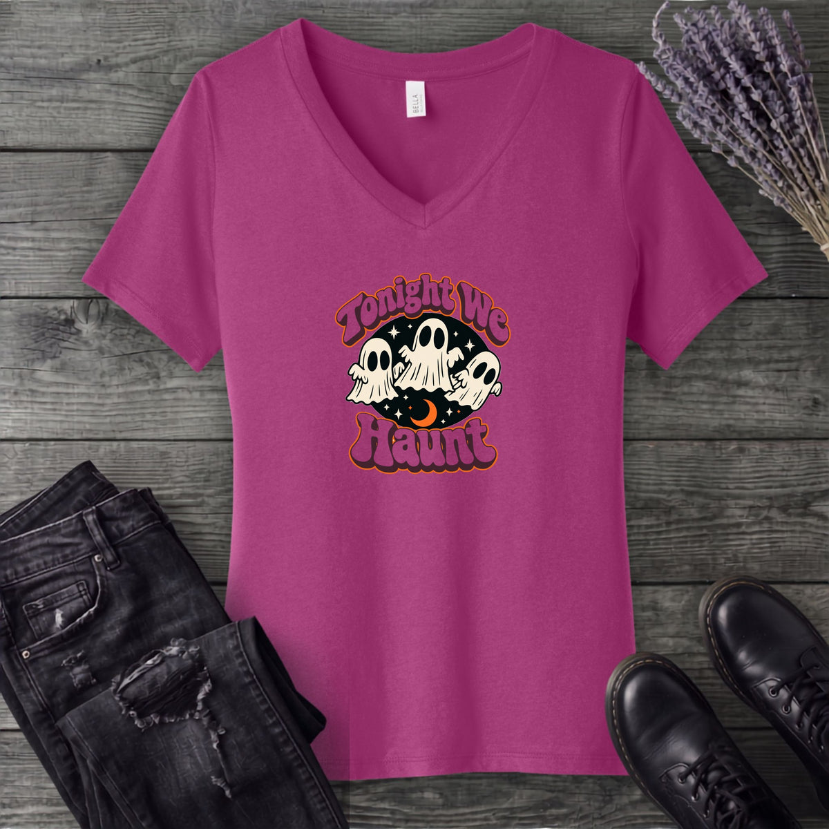 Tonight We Haunt V-Neck T-Shirt