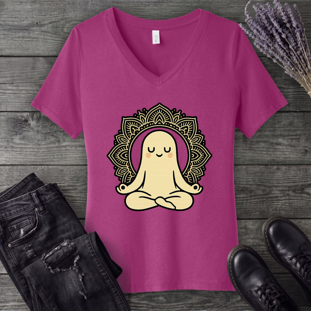 Lotus Ghost V-Neck T-Shirt