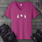 Jump Roping Ghosts V-Neck T-Shirt