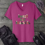 Sweet But Skeletal V-Neck T-Shirt