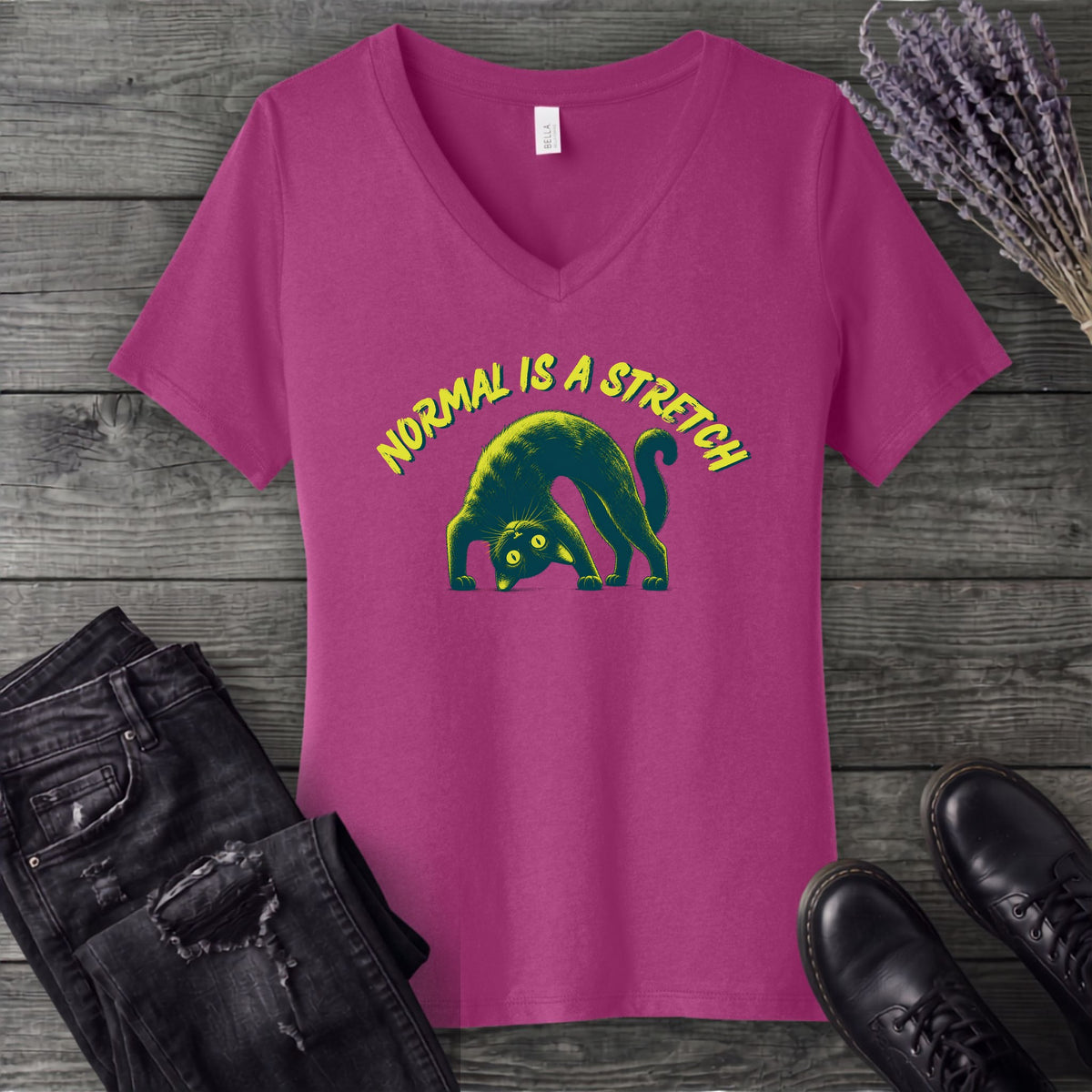 Normal Is A Stretch V-Neck T-Shirt