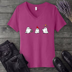 Ghosts With Birds V-Neck T-Shirt