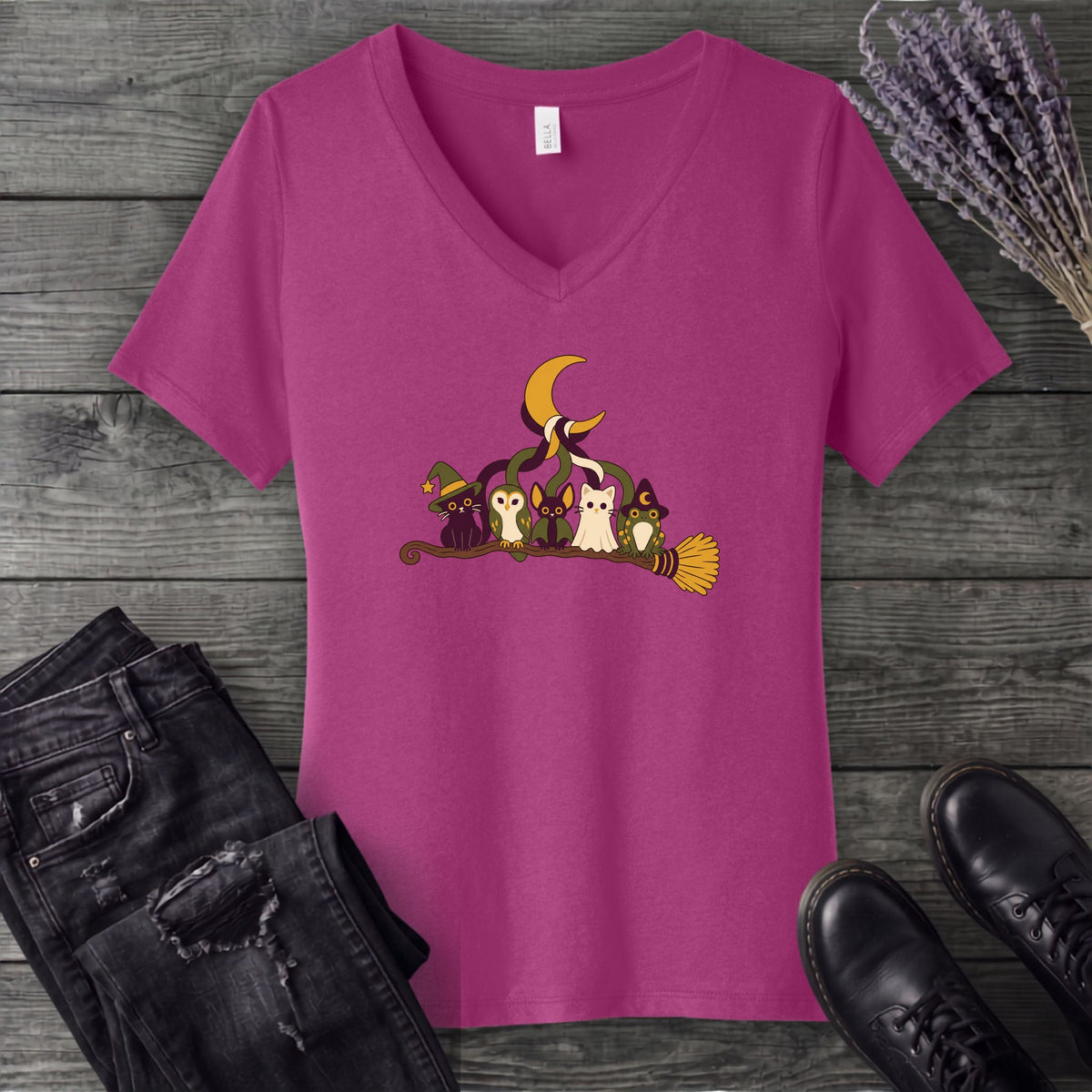 Tether To The Moon V-Neck T-Shirt
