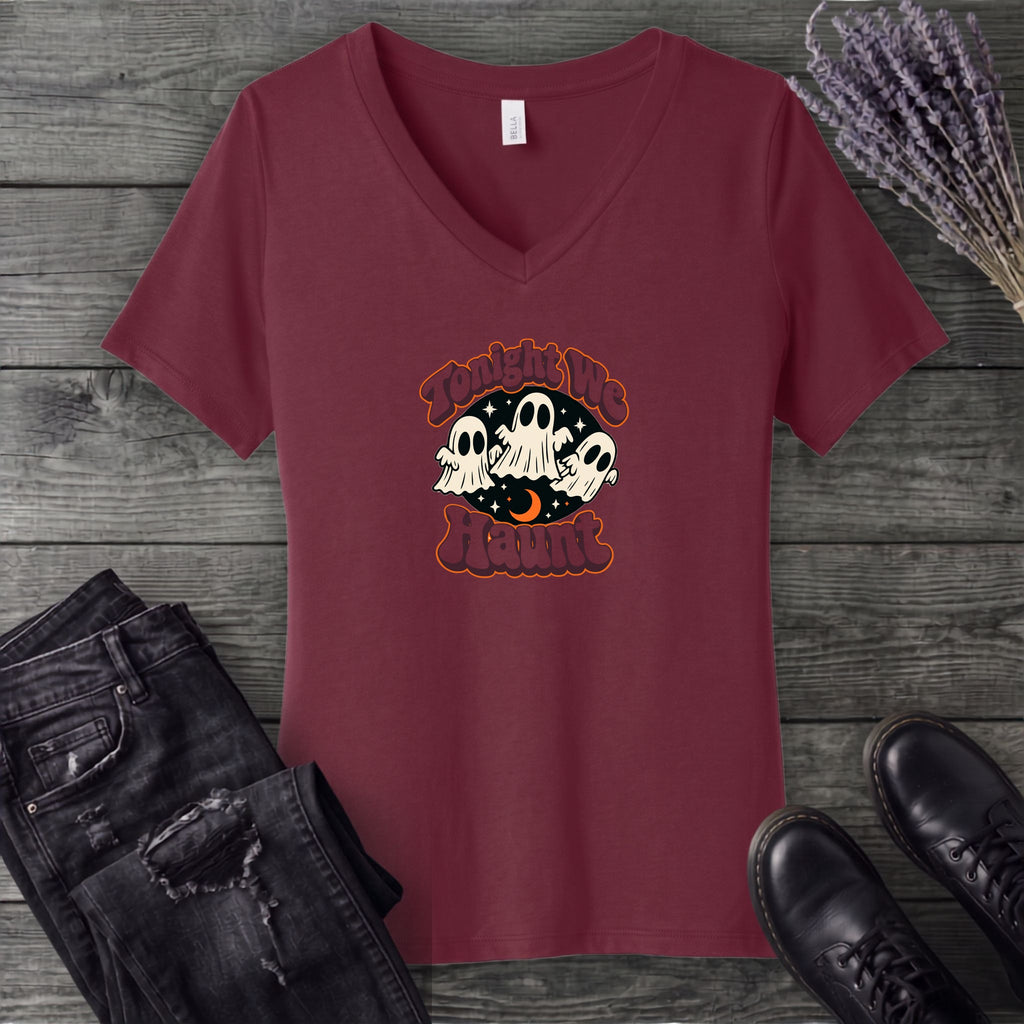 Tonight We Haunt V-Neck T-Shirt