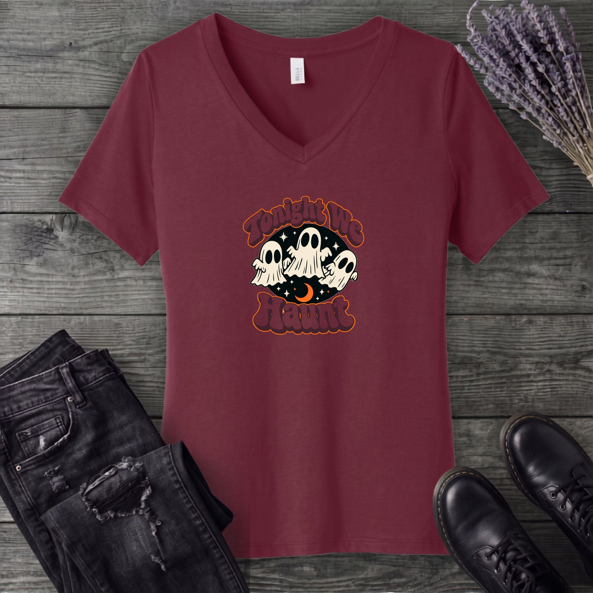 Tonight We Haunt V-Neck T-Shirt
