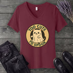 Too Cute To Spook V-Neck T-Shirt