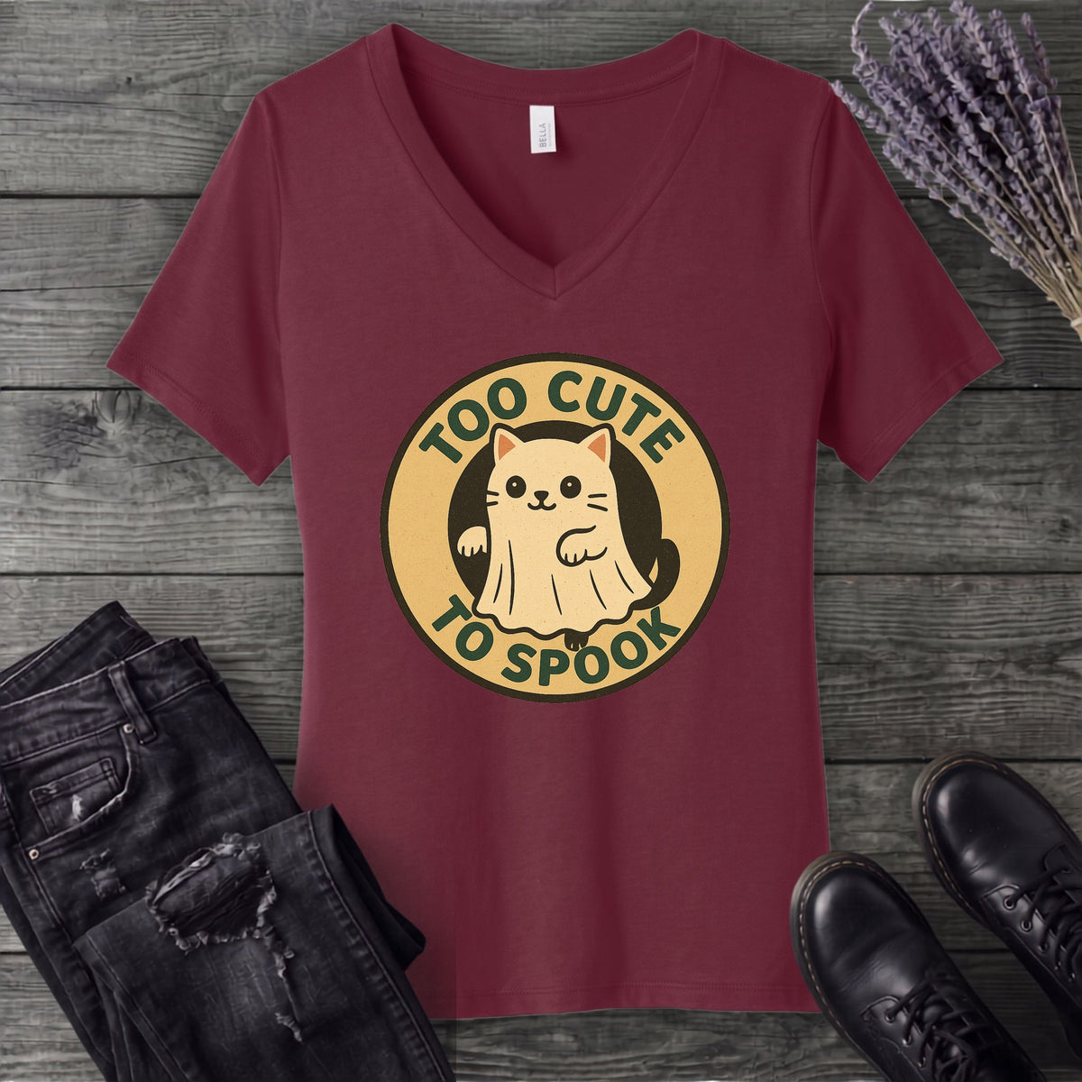 Too Cute To Spook V-Neck T-Shirt
