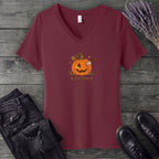 Jack-O-Lantern I'm Fine V-Neck T-Shirt