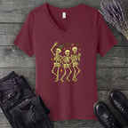 Dancing Skeletons V-Neck T-Shirt