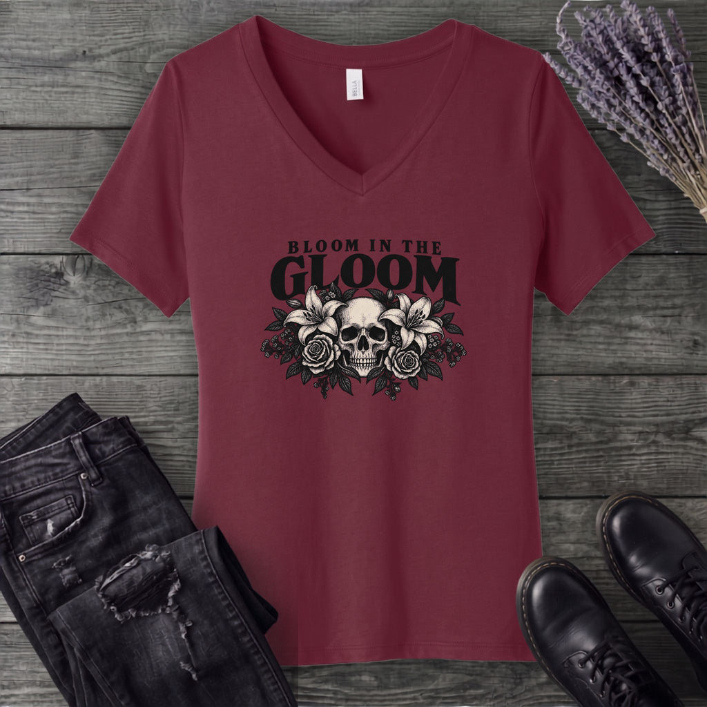 Bloom In The Gloom V-Neck T-Shirt