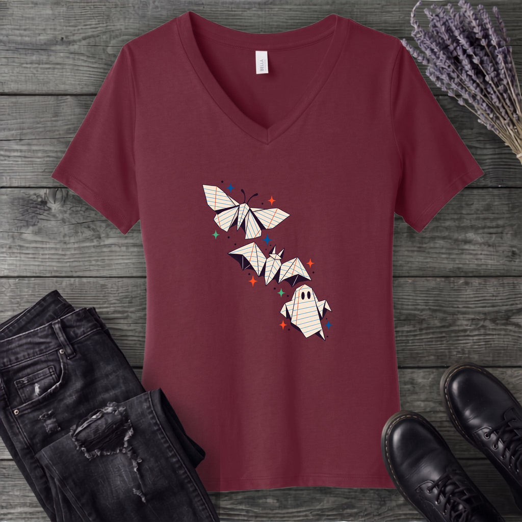 Spooky Notes V-Neck T-Shirt