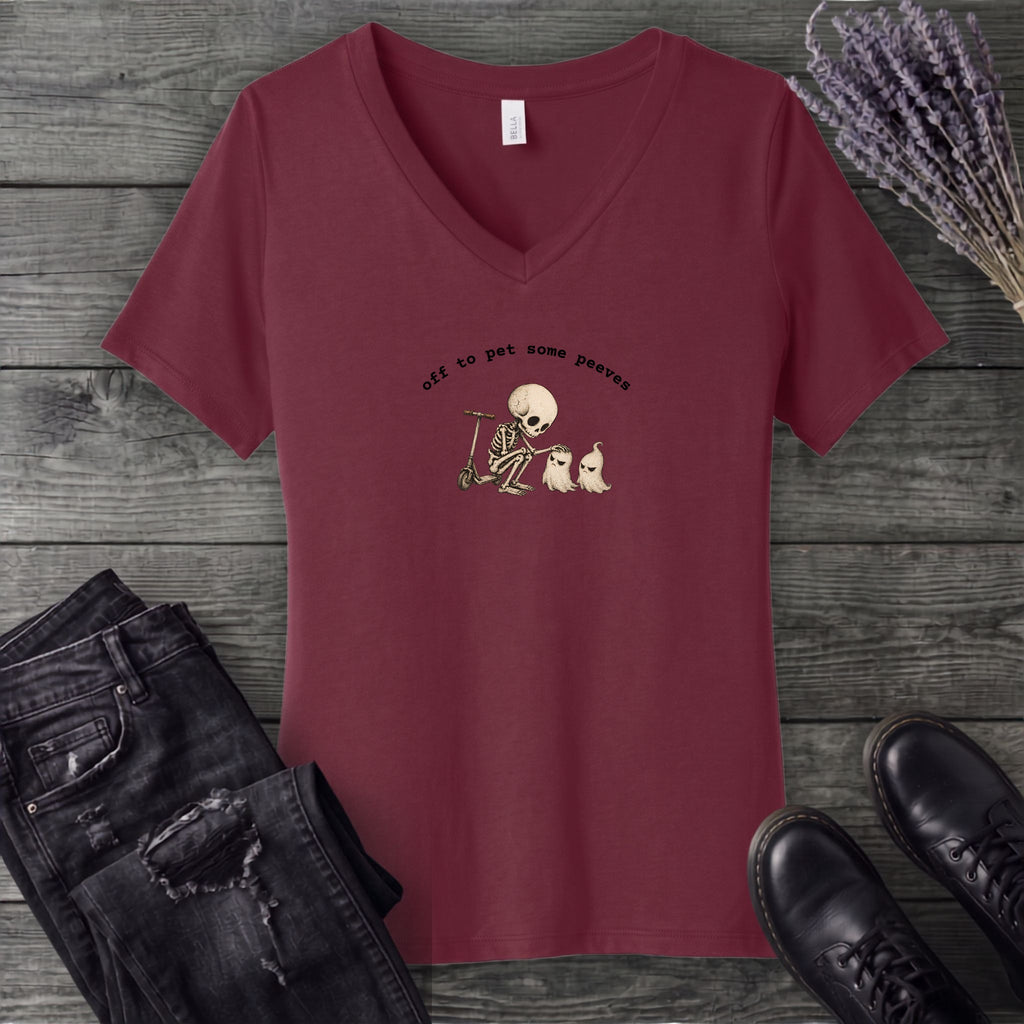 Off To Pet Some Peeves V-Neck T-Shirt