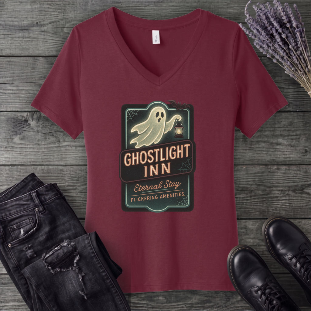 Ghostlight Inn V-Neck T-Shirt