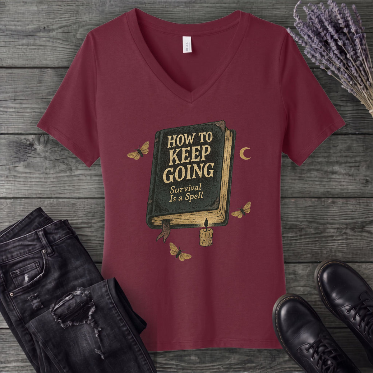 Survival Is A Spell V-Neck T-Shirt