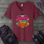 Happy To See Your Fangs V-Neck T-Shirt