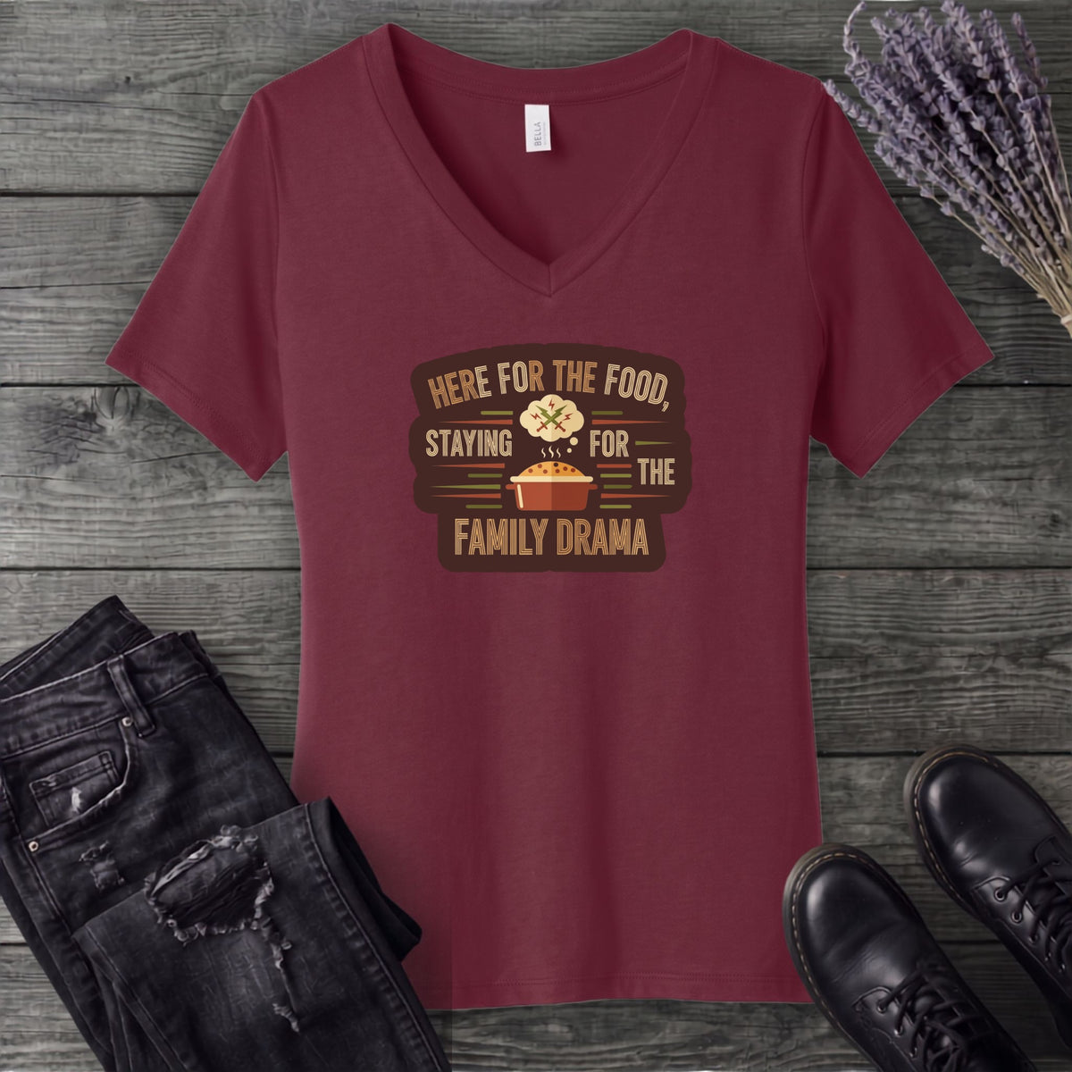 Family Drama V-Neck T-Shirt